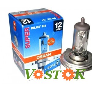 Лампа H4 12V 60/55W P43t SUPER+30%